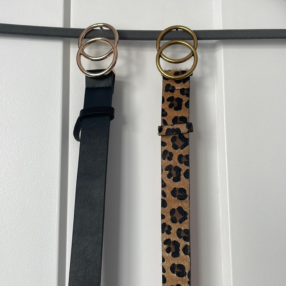 Black and cheetah belt, two for one!